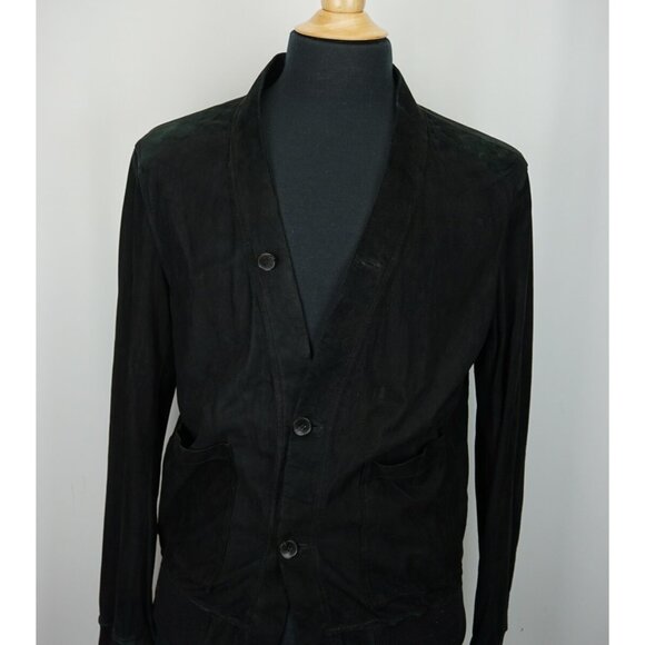 Gucci Black Suede Blouson Cardigan Jacket Sz 50EU 40US Made Italy New W/out Tags